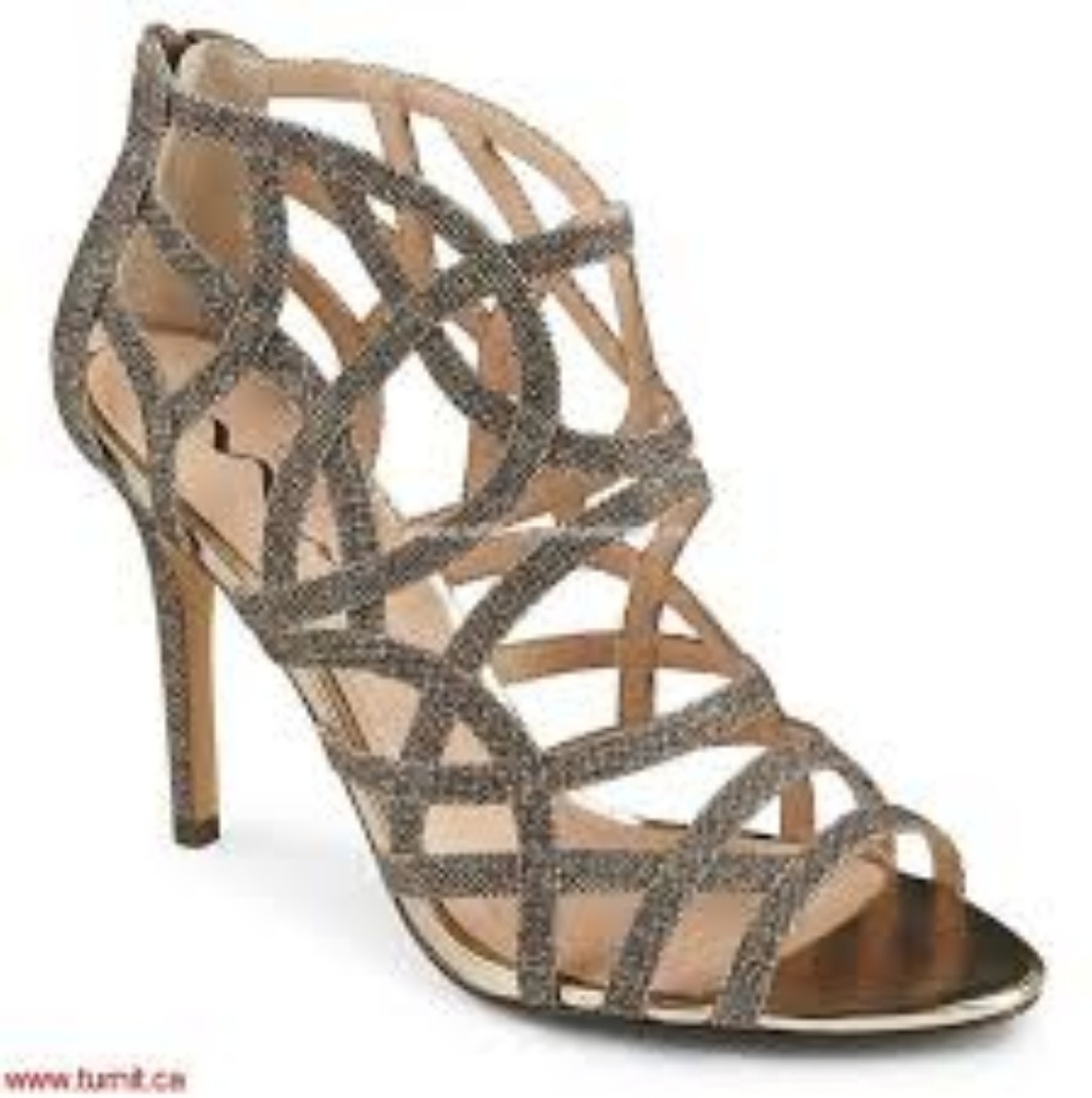 Touch of Nina Gold dress heels